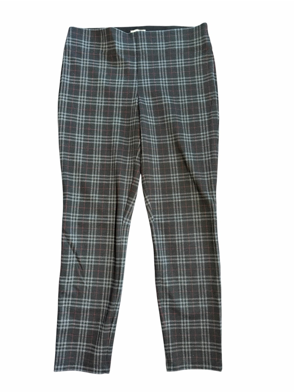 Max Studio Stretch Plaid Trousers Ankle Sz L